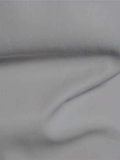 Men'S Slim Fit Long Sleeve Shirt - 55% Cotton, 40% Polyester, 5% Spandex, Solid Color, All-Season, Woven Fabric, Button-Up, Lapel Collar, Casual Weekend Wear, 125g/m²