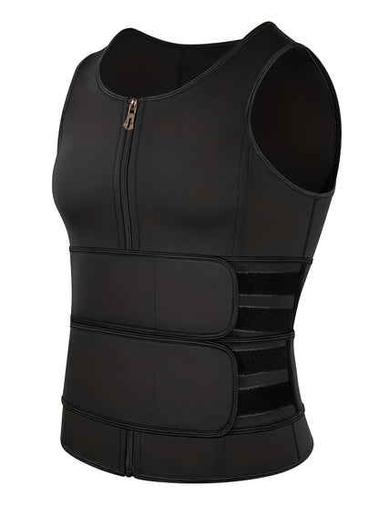 Sauna Double Belt Vest Male Sports Vest Gym Shirt Neoprene Suddenly And Violently Sweat Suit