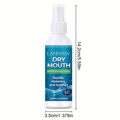 Lanemay Dry Mouth Moisturizing Spray 1.01fl.oz. - Stimulates Saliva for Fresh Breath, Reduces Acid, Fast-Acting Relief, Extended Effect, Natural Ingredients, Ideal for Adults