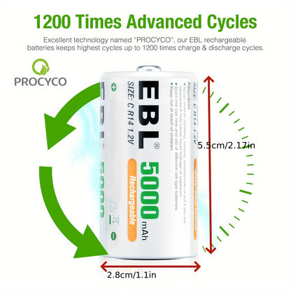 EBL 12+2 Bay LCD Rechargeable Battery Charger For AA AAA C D Ni-MH Ni-CD Rechargeable Batteries & 9V NiMH Ni-CD Li-ion Rechargeable Batteries