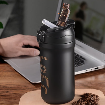 20oz/600ml Double-Wall Vacuum Insulated Stainless Steel Travel Mug - Thermal Cup with Leakproof Flip-Top Lid, Keeps Drinks Hot/Cold for Hours, Large Capacity Thermos for Coffee, Tea, Water - Perfect Gift for Coffee & Tea Love