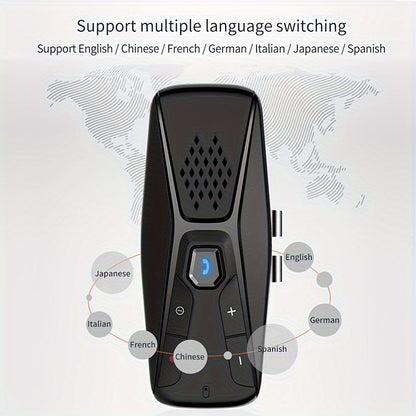 JaJaBor Wireless Car Kit Handsfree Speakerphone with Microphone Automatic Shut Down and Auto Connect, Voice Assistance with Clip