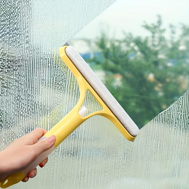 3-in-1 Multifunctional Plastic Squeegees for Windows, Mirrors, and Glass Cleaning - Spray, Wipe and Dry - Ideal for Bathroom, Kitchen, and Living Spaces
