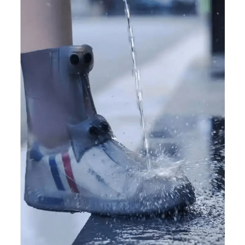 Pair of Outdoor Anti-Slip, Odor-Resistant, and Durable Waterproof Shoe Covers