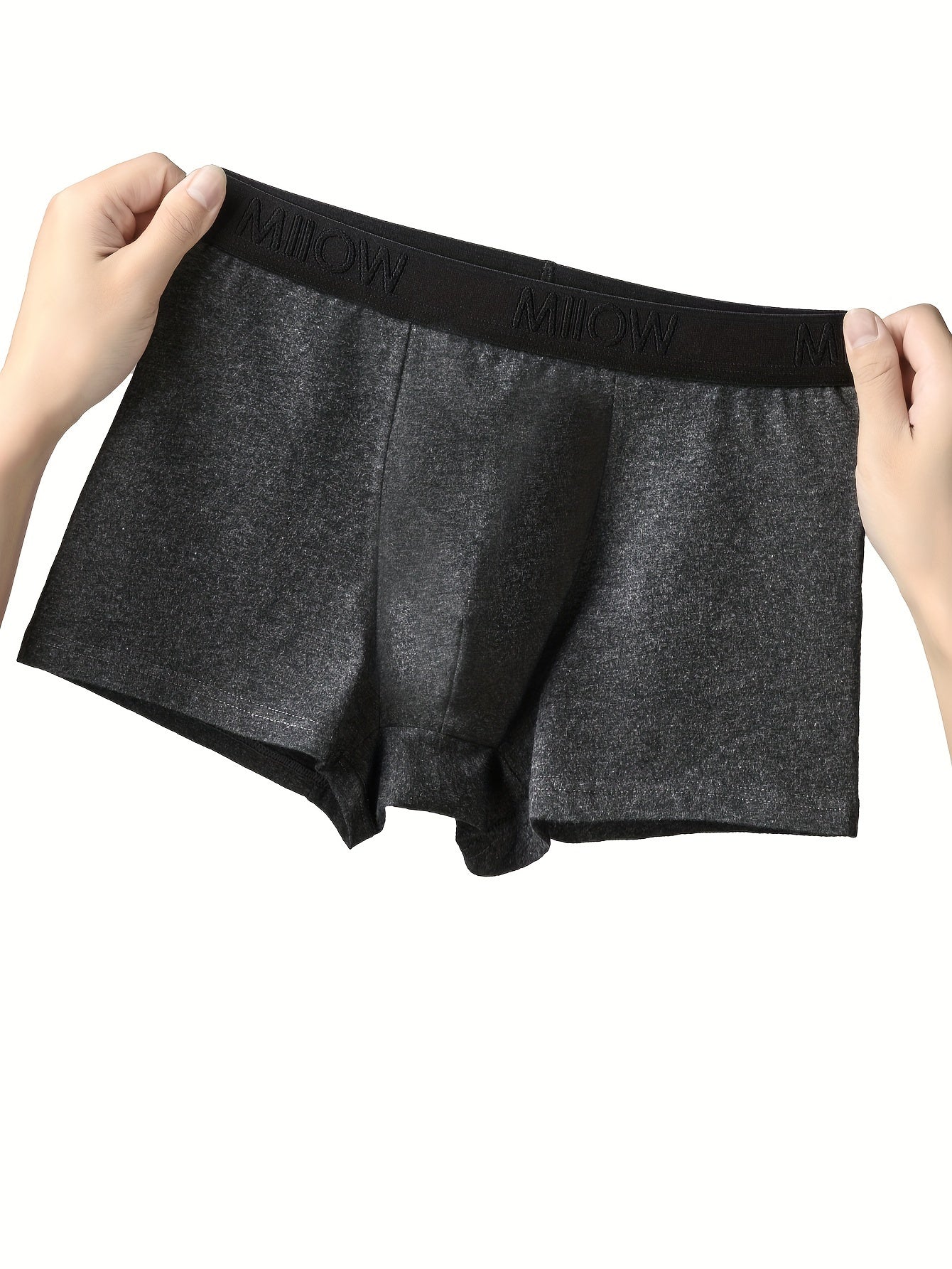 4pcs Dark Grey and Light Grey Men's Underwear