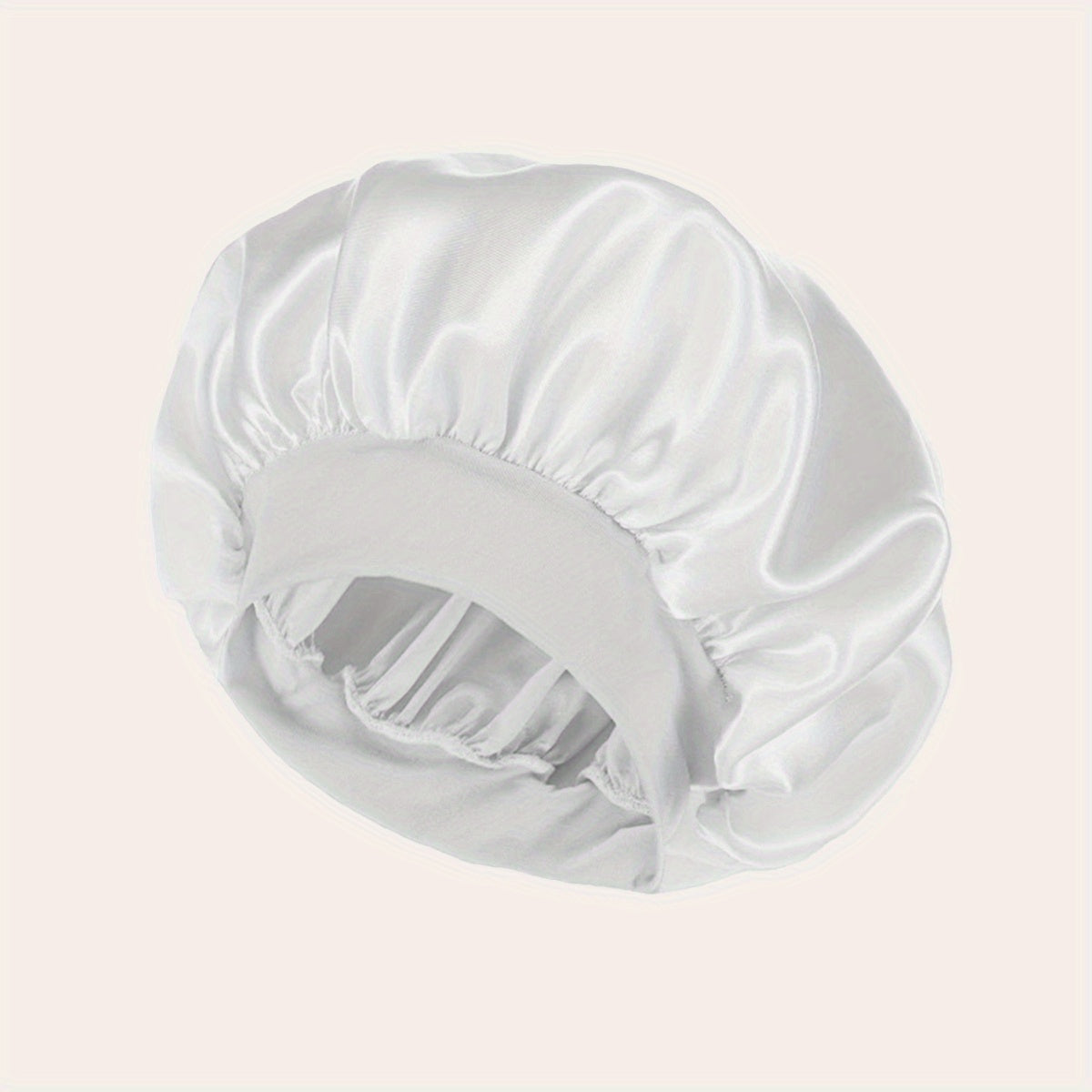 Women'S Satin Bonnet 2023, Elastic Band Hair Hat for Curling and Straight Hair, Wide Brim Sleep Cap, Bath Cap, Dry Hair Cover, 100% Polyester, Oil-Free, Comfortable Fit