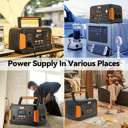 1000W Portable Solar Generator with Panel, Portable Power Station with Solar Panel 100W, 932.4Wh Lithium Battery Pack Power Source, Pure Sine Wave Inverter Portable Power Generator for Outdoors, Campings, RVs, Home Uses, Emer