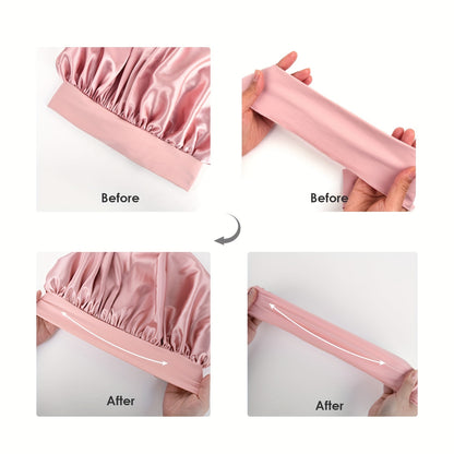 Hat, Satin Bonnet Silk Bonnet Adjustable Bonne For Sleeping Hair Bonnet With Tie Band Bonnets For Women Men