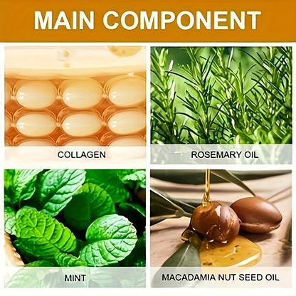 Máscara Capilar de Colagénio ROZINO - 100g, Hidratante e Suavizante para Cabelos Secos e com Frizz, Fragrância Duradoura, Hidratação Intensa com Glicerina, Fórmula Adulta, Máscara Capilar Hidratante | Embalagem Elegante