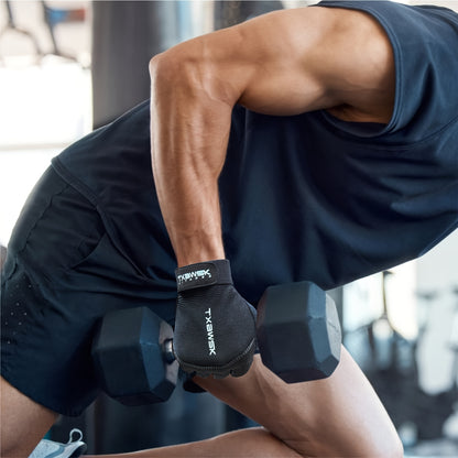 Unisex Fitness Gloves with Full Palm Anti-Slip Silicone, 5mm Cushioned Sponge, Half-Finger Professional Half-Finger Gloves for Outdoor Sports Cycling, Adjustable Wrist Strap, Ergonomic Design, Gym Accessories