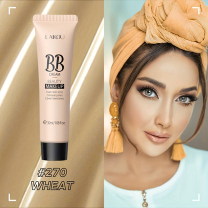 LAIKOU Waterproof BB Cream Full Coverage Concealer, Natural/Ivory/Tan 30ml, Long Lasting Foundation Make Up, Oil Control, Even Skin Tone, Hide Pores