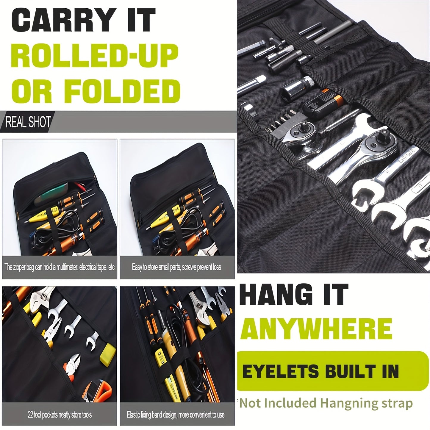 Nylon Carrying Bag Reel Type Tool Kit Electrician Tool Insert Bag Canvas Oxford Cloth Tool Kit Tool Bag Hardware Tool Kit