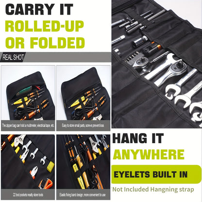 Nylon Carrying Bag Reel Type Tool Kit Electrician Tool Insert Bag Canvas Oxford Cloth Tool Kit Tool Bag Hardware Tool Kit