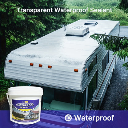2kg RV Transparent Waterproof Sealant - Covers Up to 160 SqFt @ 1/12" Thickness, Ideal for RV Roof, Windows, Gutters & More, Durable & Flexible Sealant for Home Improvement, Roof Sealant, Versatile Sealant, Highquality Sealan