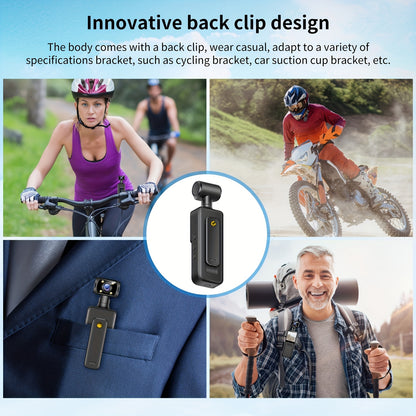 Handheld Stabilizer Pocket Sports Camera with Rotating Lens, Touch Video Recording, 180° Rotatable HD Camcorder for Action Vlogging on Skiing & Cycling, 1.3-inch Screen Portable Rechargeable Outdoor Adventure Handycam