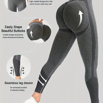 High-Waisted Compression Sports Leggings for Women - Ultra-Comfortable, Tummy Control, Sweat-Wicking, Four-Way Stretch, Cropped Length, Wide Waistband, Elegant Design for Yoga, Fitness, and Casual Attire, Butt Lifting Legging