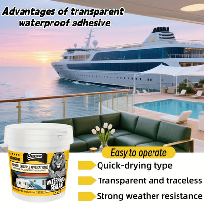 1kg/35oz DOEYVOSE Heavy-Duty Waterproof Sealant - Quick-Drying No-Residue Waterproofing Coating, Strong Adhesive for Ship Decks, Floors, Basements, Roofs, - & DIY Leakproof Seal (1kg Tube)