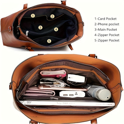 Large Capacity Genuine Genuine Leather Women's handbag with Zipper Closure and Wrist Strap - Durable Top-Grade Genuine Genuine Leather, Suitable for Travel, Business, and Outdoor Activities - Multiple Colors Available