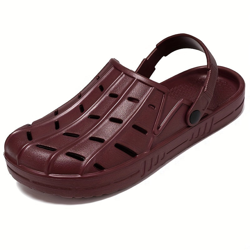 Men's Fashionable Breathable Oversized Clogs - Casual Slip-On Beach & Garden Sandals, EVA Material