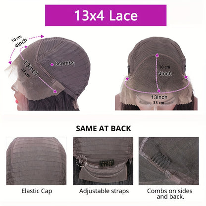 13x4 Lace Front Human Hair Wigs Brazilian Body Wave Lace Front Wig Lace Frontal Wigs For Women Human Hair Wig - Style:Basics; Gender:Women; Density:150%; Curl:Body Wave; Lace Area:13*4; Hair Material:Human Hair