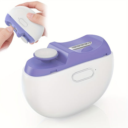 SWOSON Rechargeable Electric Nail Clipper & Polisher with LED Light - USB-Powered, Lithium-Polymer Battery, 36V/5A Fast Charging, 3-in-1 Nail Trimmer, Polisher, And File - Salon-quality Results For Home Use, Nail Polisher, Sl