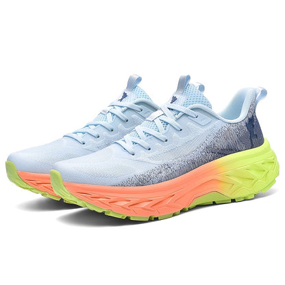 Men's All-Season New Sports Shoes, MD Soft Sole, Breathable Fabric Mesh Upper, Lightweight Design, Thickened Outsole, Fashion Trendy Running and Travel Hiking Camping Footwear