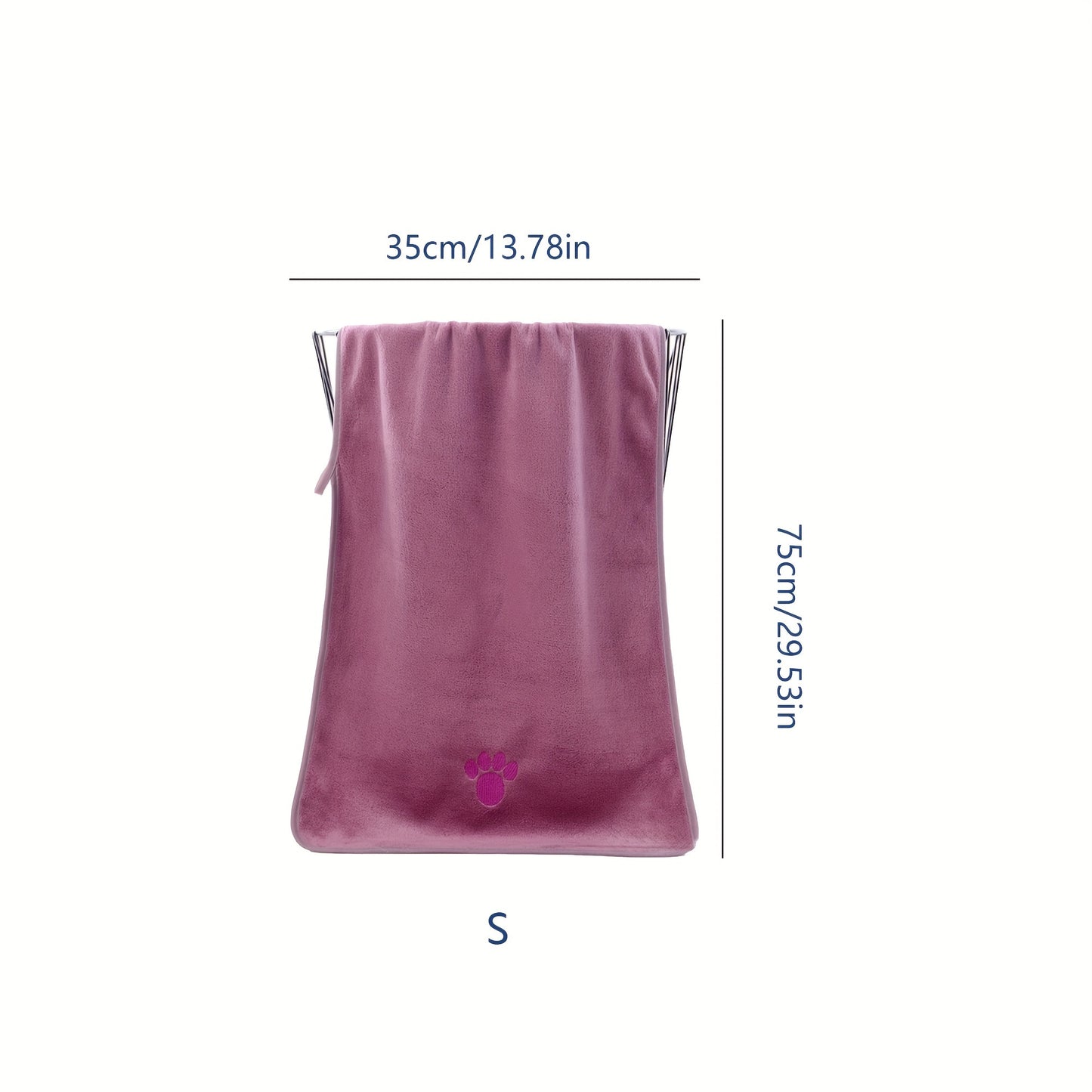 1pc Super Absorbent Dog Bath Towel With Adorable Embroidery - Gentle & Stylish Cleaning Solution For Your Furry Friend