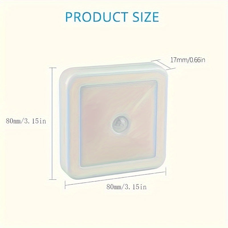 3pcs/6pcs Motion Sensor LED Night Light for Bathroom, Bedside, Corridor, Aisle, Toilet, Staircase, And Cabinet - Intelligent PIR, And Easy to Install, Smart Light