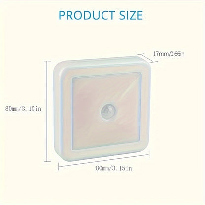 3pcs/6pcs Motion Sensor LED Night Light for Bathroom, Bedside, Corridor, Aisle, Toilet, Staircase, And Cabinet - Intelligent PIR, And Easy to Install, Smart Light