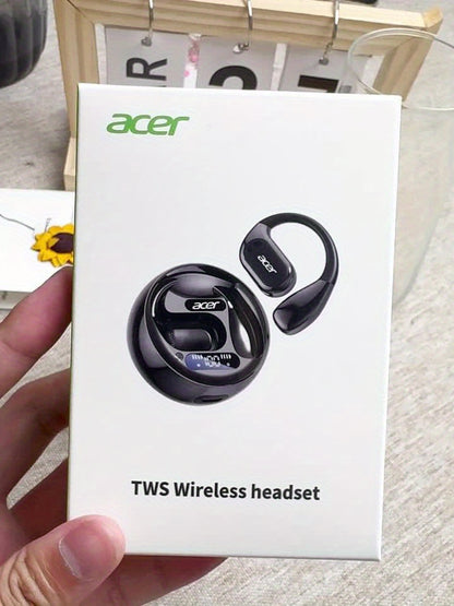 Auscultadores sem fios Acer OHR510 Pure Bass Sound - Novo modelo com design supra-auricular, bateria de longa duração e som de alta qualidade para desporto.