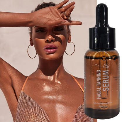 MELAO Sublime Bronze Self-Tanning Serum - Fast-Acting, 1 Hour Sunless Tanner, No Fake Tan Smell, Purees for All Skin Types, Sunless Tanning Solution | Smooth Bronze Finish | Natural Ingredient