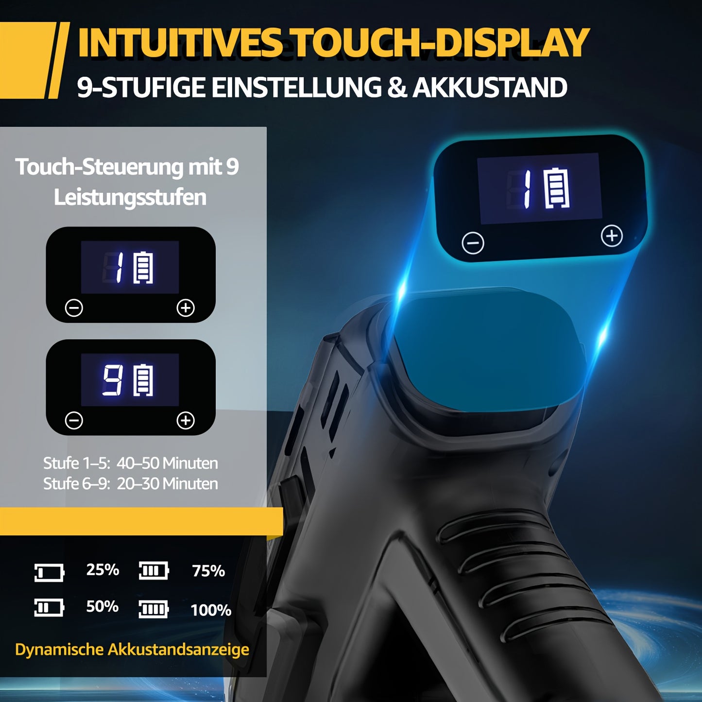 Lavadora de Alta Pressão Sem Fios 7MAGIC 6 em 1 com 2 Baterias e Caixa de Ferramentas - Recarregável, 100-240V, Plástico Durável, Multifunções para Manutenção de Relvados e Jardins, Pistola de Lavadora de Alta Pressão Sem Fios, Fácil de Usar