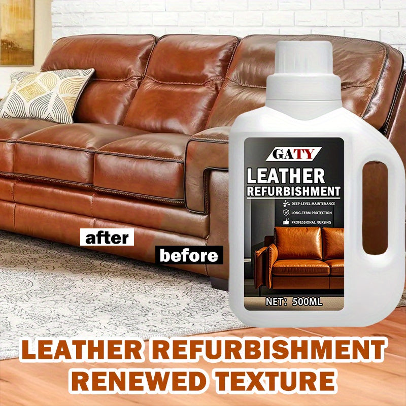 Care and Repair Cream - 500ml Deep Care for Car Seats, Sofas, Jackets, Shoes & Clothing: Enhances Shine, Protects Against Fading, Covers Whitening, Prevents Cracking & Aging