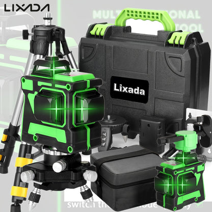 Lixada 4D 16 Lines Laser Level 3° Self-leveling Machine USB Rechargeable Lithium Battery Leveling Tool With Vertical Horizontal Tilt Lines