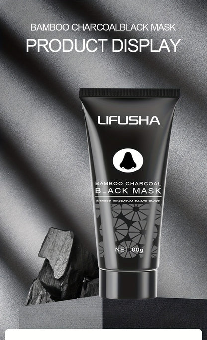 1/2pcs Bamboo Charcoal Peel Off Cleansing Mud Mask, Blackhead Cleansing, Pore Cleanser, Great For Oily Skin, Face Mask For Women And Men