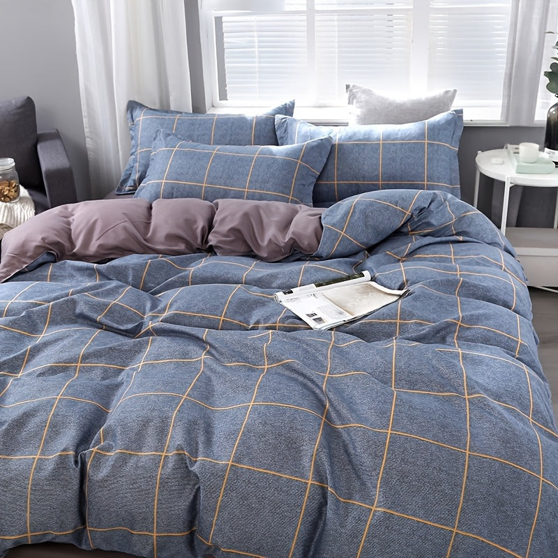 Conjunto de cama novo, confortável e respirável, com 4 peças: 2 fronhas, 1 capa de edredão e 1 lençol de baixo com elástico - Under Mount Fuji