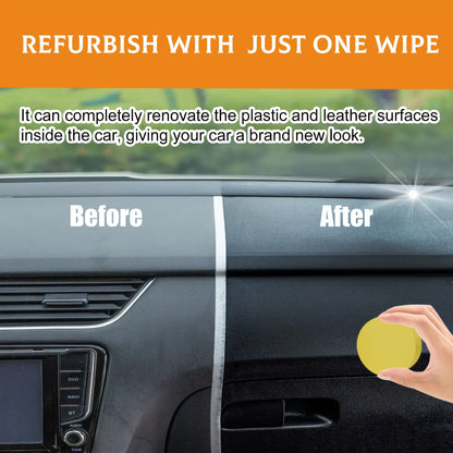 Car Plastic Renovator Wax, 50ml - PU Leather Rejuvenation, Scratch Repair for Car Bumpers and Interiors, Enhances Plastic and Leather Restoration, Prevents Aging and Whitening