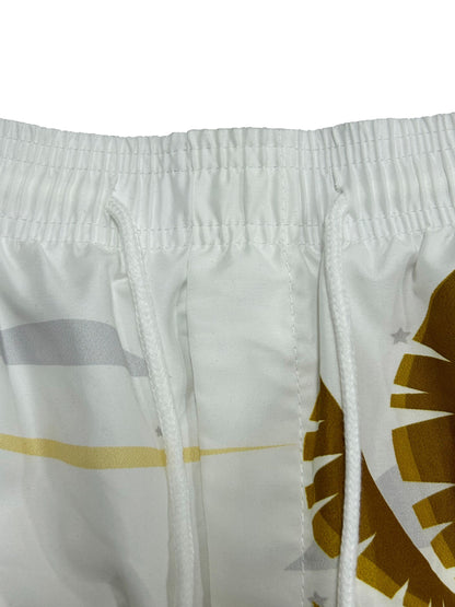 Quick Drying Comfortable Breathable Gradient Palm Tree At Dawn Seaside Drawstring Swim Trunks, Men's Board Shorts Swimwear For Summer Vacation Resort Beach Pool