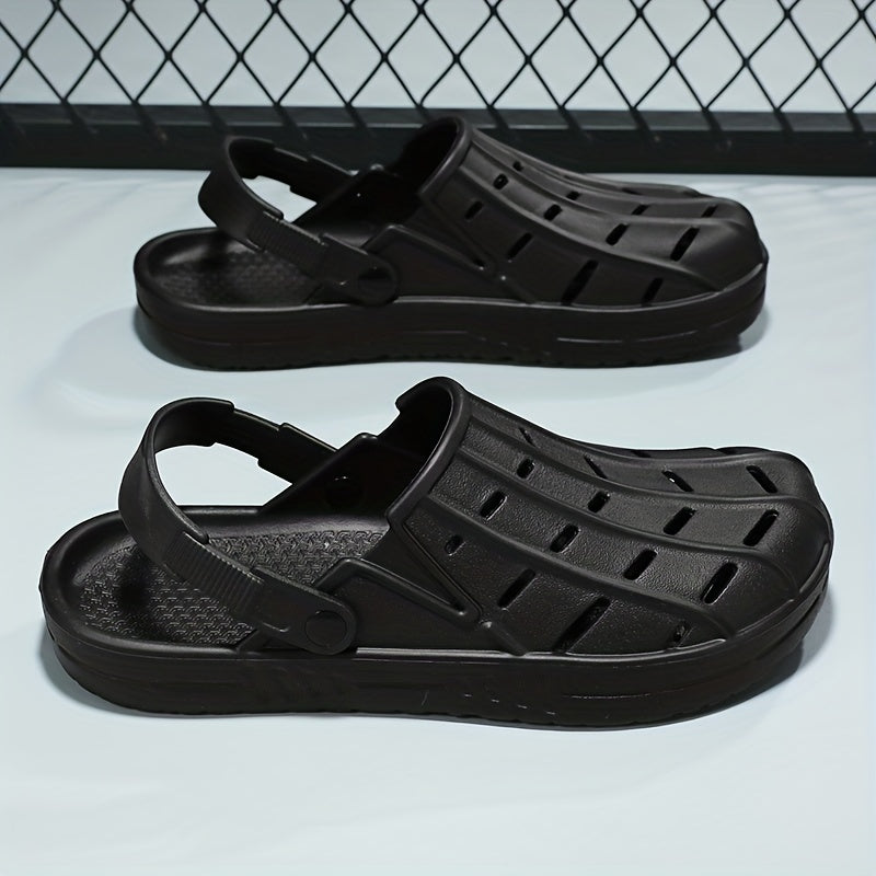 Men's Fashionable Breathable Oversized Clogs - Casual Slip-On Beach & Garden Sandals, EVA Material