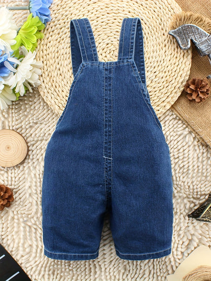 Baby Boys And Girls Cute Dog Pattern Overalls Shorts Clothes For Summer