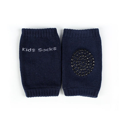 A Pair Four Seasons Fur Ring Baby Leg Protector, Elbow Toddler Crawling Baby Smiley Face Knee Brace Non-slip Socks, Adjustable Elastic Neutral, For Crawling 0-36 Months Of The Baby Girls Boys