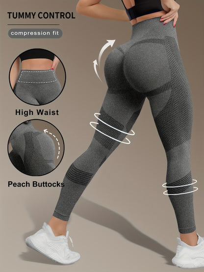 Women's High-Waist Seamless Yoga Leggings - Quick Dry, Stretchy Activewear Pants for Fitness & Training