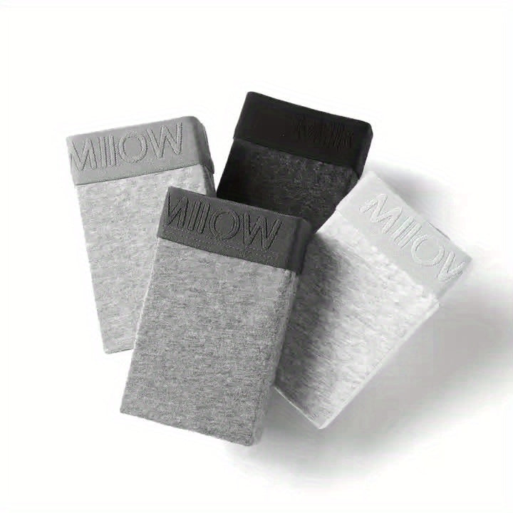 4pcs Dark Grey and Light Grey Men's Underwear