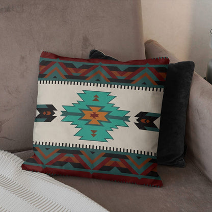 Set Of 4 Western Throw Pillow Covers Aztec Southwestern Native American Tribal Geometric Pillow Cases Turquoise Rustic Decorative Couch Cushion Covers For Outdoor Bedroom Home Decor, 45.72x45.72 Cm (Cushion Is Not Included)