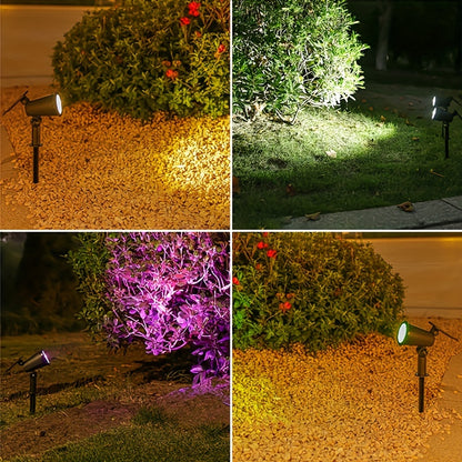 Solar Spot Lights Outdoor, Adjustable Auto On/Off Flag Pole Lights, Landscape LED Lighting Ground Light for Garden Pool Tree Pond and Yard