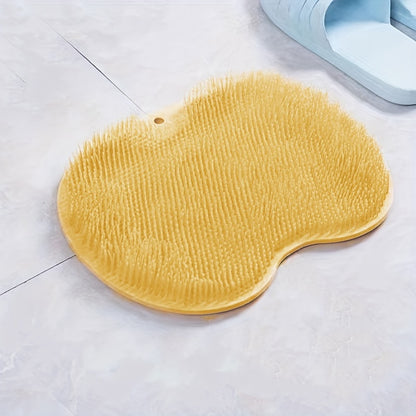 Back Wash Brush With Suckers Bathroom Body Massage Pad Back Massage Mat Scrubber Back Bath Brush Anti-Slip Clean Dead Skin