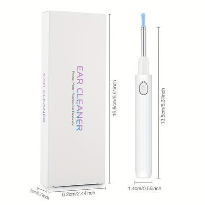 Rechargeable Ear Wax Remover Kit, Wireless Otoscope Earwax Removal Tool 1080P HD WiFi Ear Endoscope With LED Light, 3.5mm Visual Ear Scope Camera Safe Ear Pick Ear Cleaning Endoscope Kit For Adults & Pets