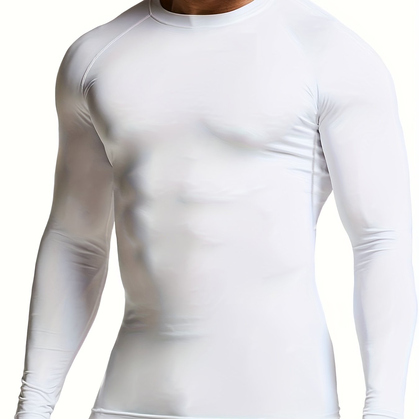 1/3 Pcs, Men's Thermal Long Sleeve Compression Shirts, Winter Sports Base Layer Top, Athletic Running T-Shirt