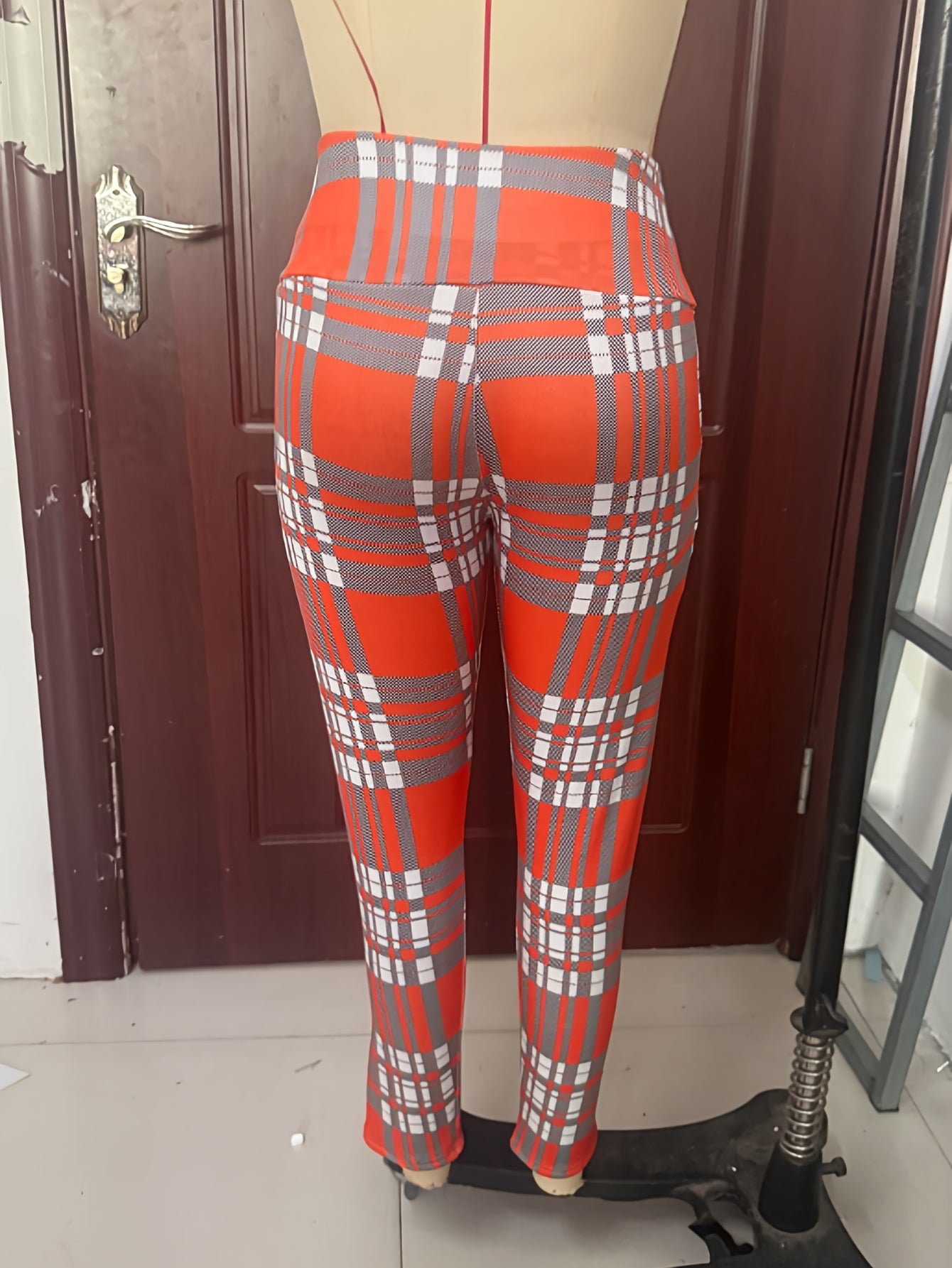 Women'S Thick Fleece-Lined High-Waisted Leggings with Pockets - Cozy Winter Trousers, Elastic Waistband, Straight-Leg Design, All-Season Comfort, Casual Wear