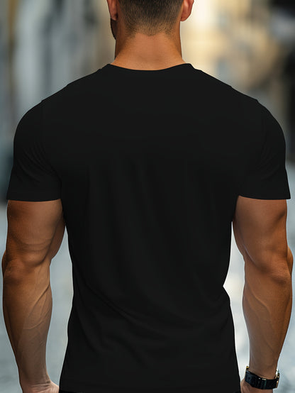 MBDMBD Men's Minimalist Dog Line Art Graphic T-Shirt - Vibrant Yellow with Black dog outline, Lightweight Summer Casual Everyday Tee for Pet Lovers - Machine Washable Apparel, Dog Tshirt, Classic Round Neck, Comfortable Fit